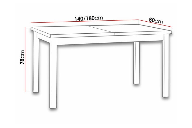 Patrickswell Spisebord 80 cm - Svart - Møbler - Bord - Spisebord & kjøkkenbord