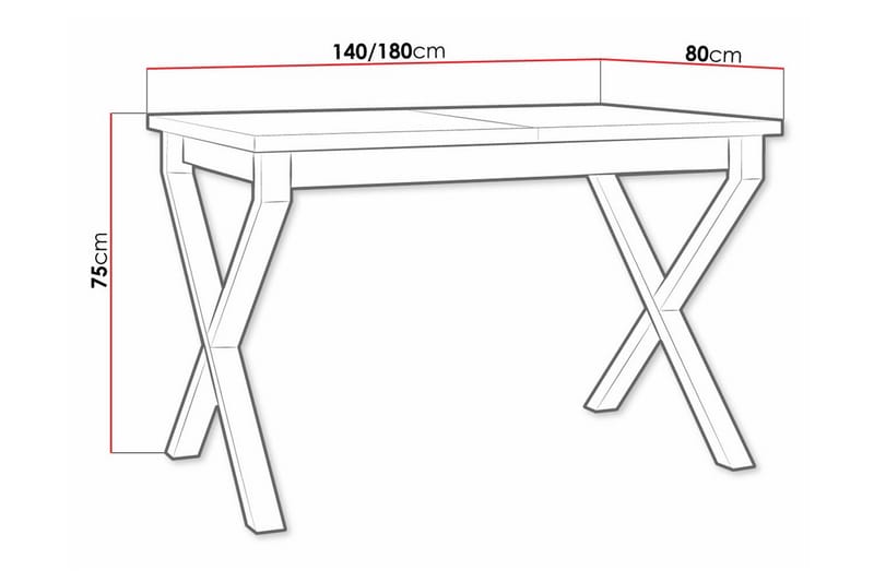 Patrickswell Spisebord 80 cm - Svart - Møbler - Bord - Spisebord & kjøkkenbord