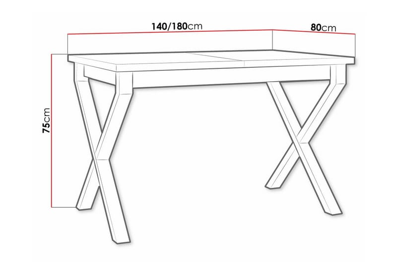 Patrickswell Spisebord 80 cm - Svart - Møbler - Bord - Spisebord & kjøkkenbord