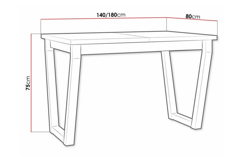 Patrickswell Spisebord 80 cm - Svart - Møbler - Bord - Spisebord & kjøkkenbord