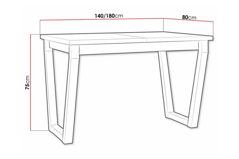 Patrickswell Spisebord 80 cm - Svart - Møbler - Bord - Spisebord & kjøkkenbord