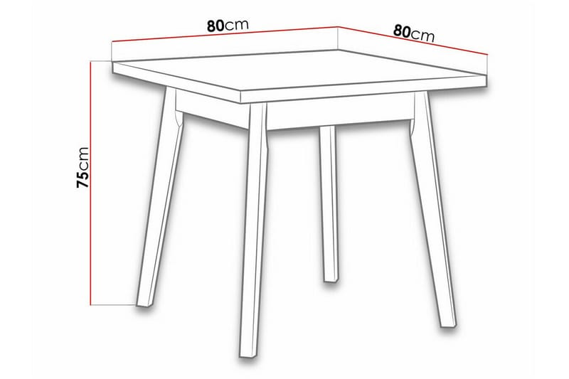 Patrickswell Spisebord 80 cm - Svart - Møbler - Bord - Spisebord & kjøkkenbord