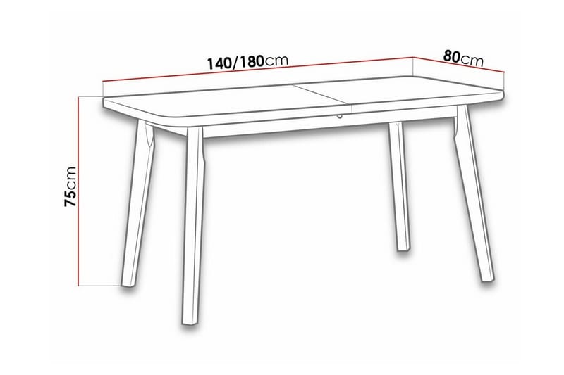 Patrickswell Spisebord 80 cm - Svart - Møbler - Bord - Spisebord & kjøkkenbord