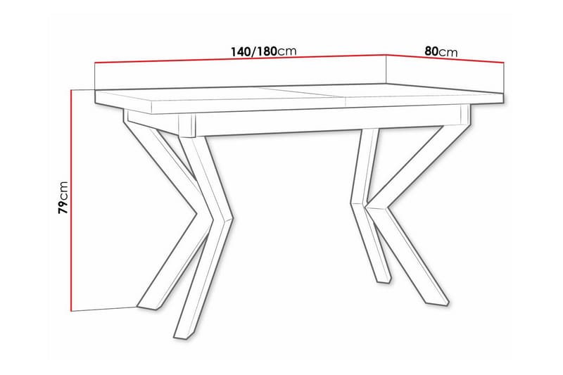 Patrickswell Spisebord 80 cm - Svart - Møbler - Bord - Spisebord & kjøkkenbord