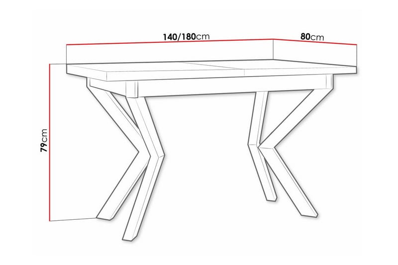 Patrickswell Spisebord 80 cm - Svart - Møbler - Bord - Spisebord & kjøkkenbord