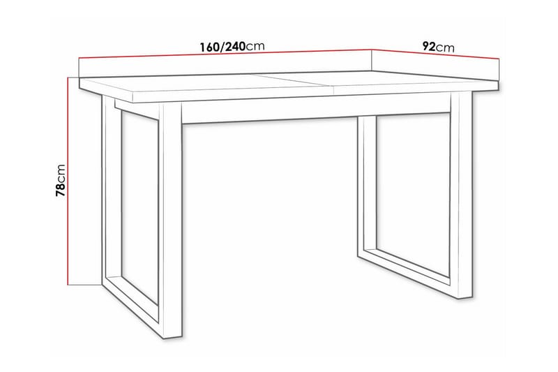 Patrickswell Spisebord 92 cm - Hvid - Møbler - Bord - Spisebord & kjøkkenbord