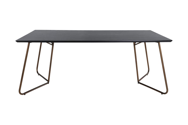 Pipi Spisebord 190 cm - Svart/Kobber - Spisebord & kjøkkenbord - Sammenleggbart bord