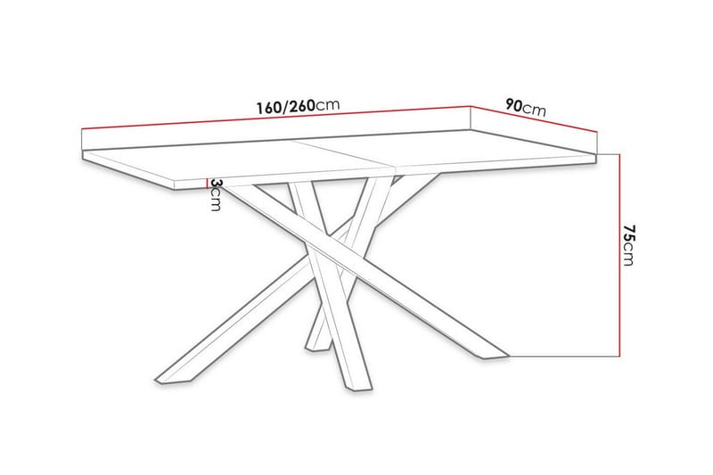 Rosehall Spisebord 90 cm - Svart - Møbler - Bord - Spisebord & kjøkkenbord