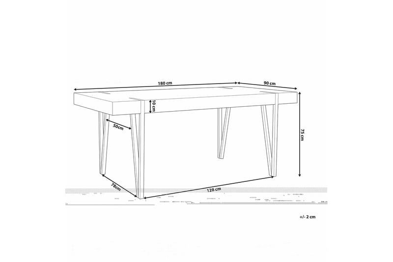 Roundtop Spisebord 180x90 cm - Tre/natur - Møbler - Bord - Spisebord & kjøkkenbord