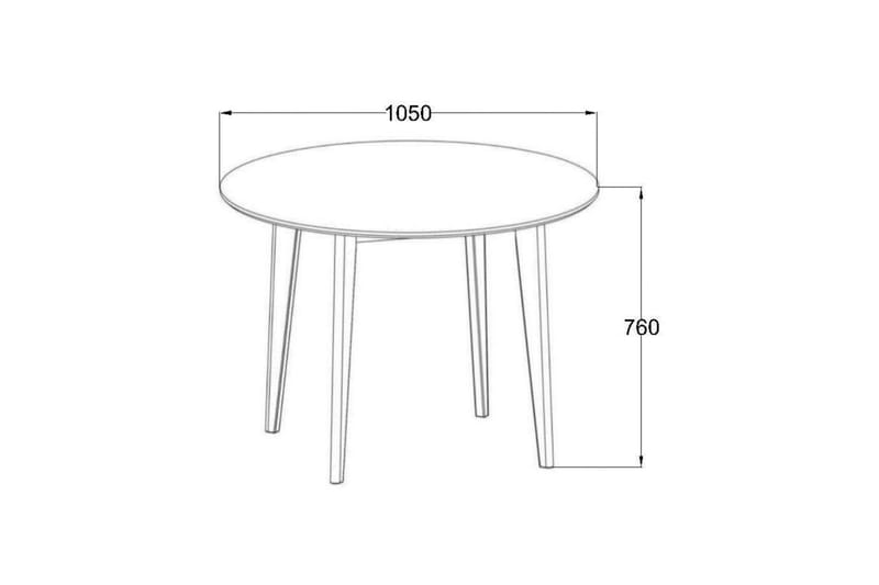 Roxby Spisebord 105 cm Eik - Møbler - Bord - Spisebord & kjøkkenbord