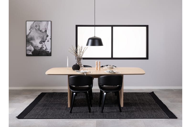 Saku Spisebord 220x105 cm - Hvid - Møbler - Bord - Spisebord & kjøkkenbord