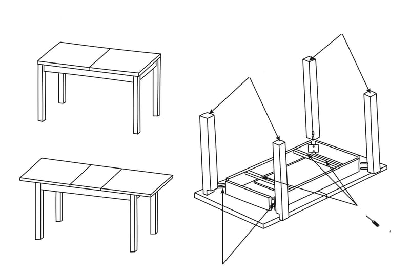 Tabell Forlengningsbart Spisebord 150 cm - Tre/Natur - Møbler - Bord - Spisebord & kjøkkenbord