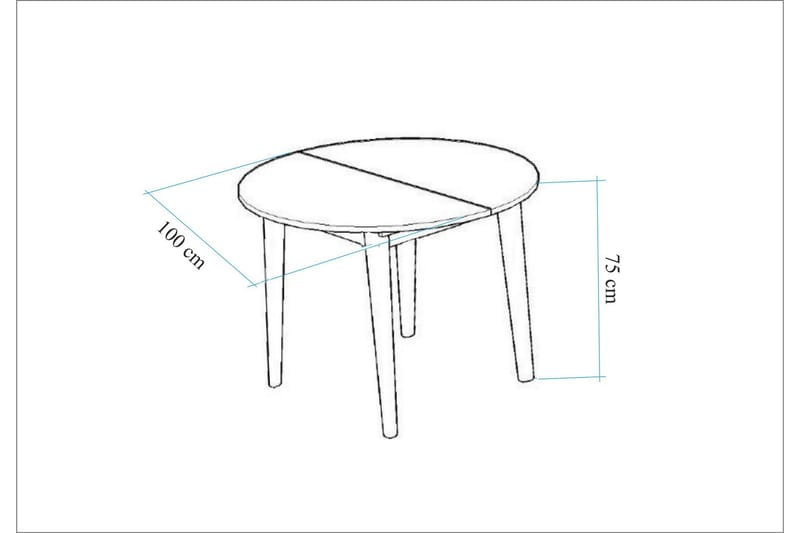 Valsot Rundt Lite Spisebord 100 cm - Valnøtt / Tre - Møbler - Bord - Spisebord & kjøkkenbord