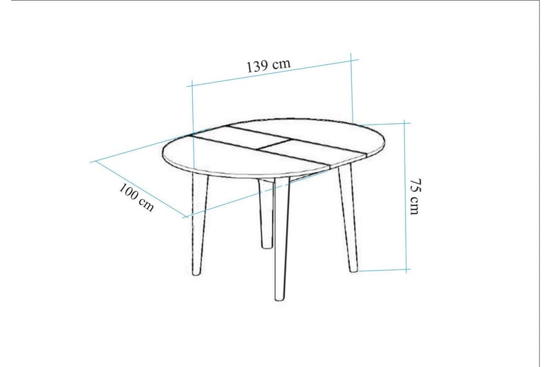 Valsot Rundt Lite Spisebord 100 cm - Valnøtt / Tre - Møbler - Bord - Spisebord & kjøkkenbord