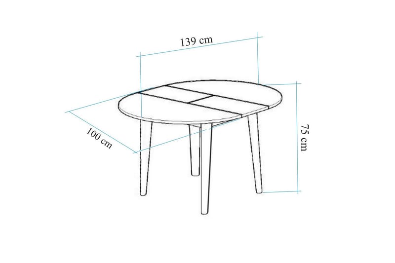 Valsot Spisebord 100 cm - Brun - Møbler - Bord - Spisebord & kjøkkenbord