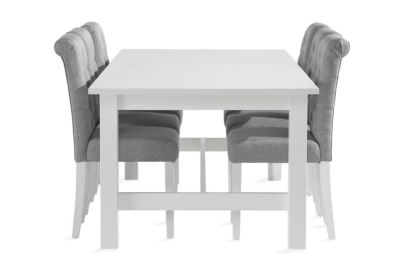 Altea Forlengbar Spisegruppe 240 cm inkl. 6 Stormon Stoler - Hvit - Møbler - Bord - Spisegrupper