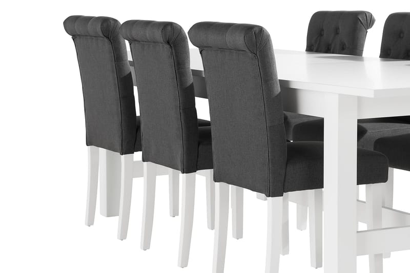 Altea Forlengbar Spisegruppe 240 cm inkl. 6 Stormon Stoler - Hvit - Møbler - Bord - Spisegrupper