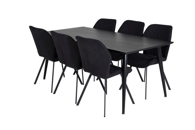 Balisa Spisegruppe 180 cm inkl. 6 Sumoas Stoler - Svart - Møbler - Bord - Spisegrupper