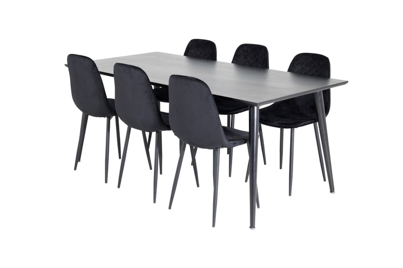 Balisa Spisegruppe 180 cm inkl. 6 Ypas Stoler - Svart - Møbler - Bord - Spisegrupper