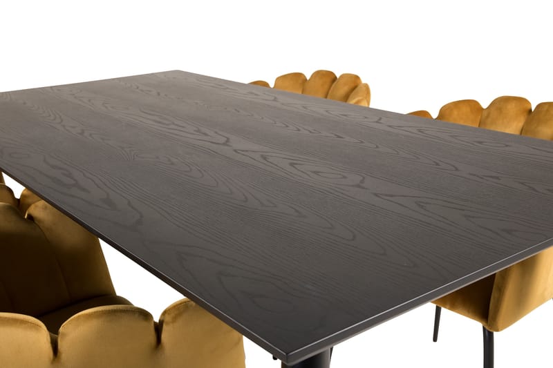 Daicy Spisegruppe 180 cm med 4 Limhamn Spisestoler Gul - Furniture Fashion - Spisegrupper