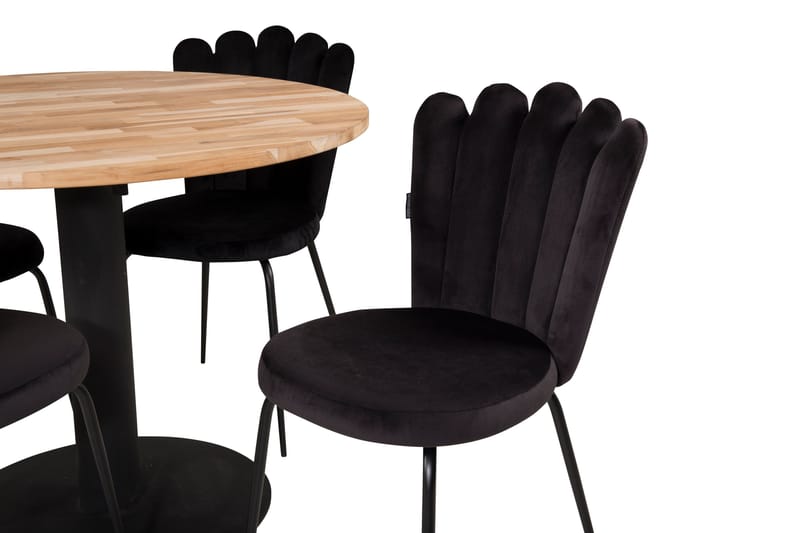 Ezra Spisegruppe med 4 Limhamn Spisestolerar Svart - Furniture Fashion - Møbler - Bord - Spisegrupper