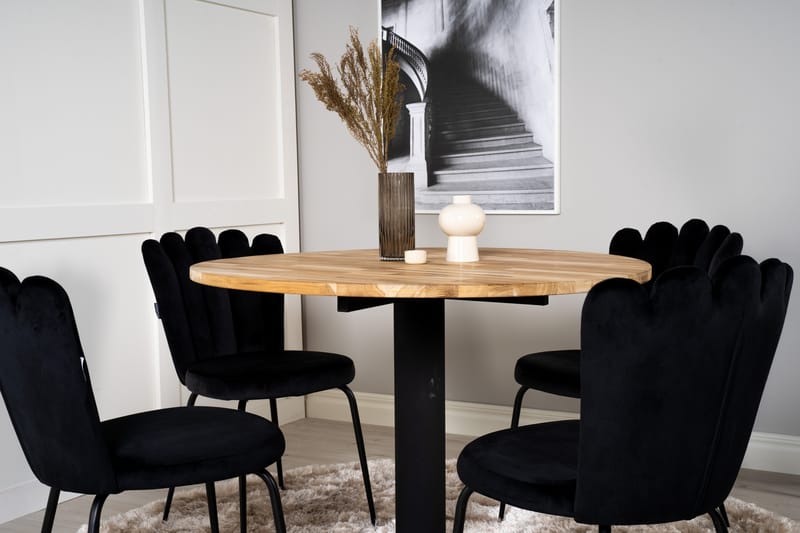 Ezra Spisegruppe med 4 Limhamn Spisestolerar Svart - Furniture Fashion - Møbler - Bord - Spisegrupper