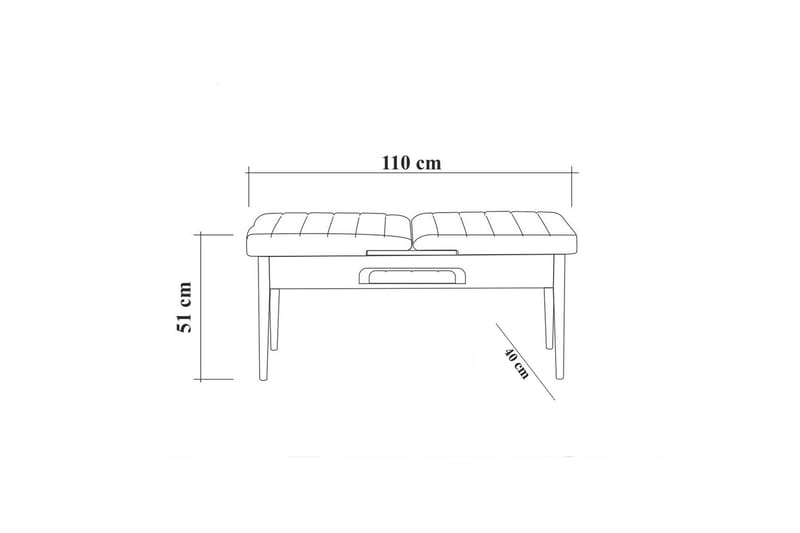 Idehult Spisegruppe 4 deler 75 cm - Hvit / Antrasitt - Møbler - Bord - Spisegrupper