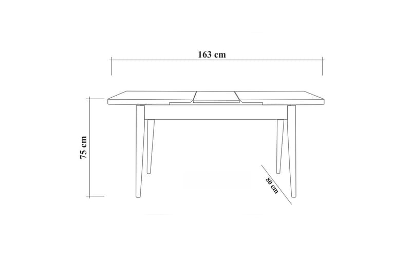 Idehult Spisegruppe 4 deler 75 cm - Hvit / Antrasitt - Møbler - Bord - Spisegrupper