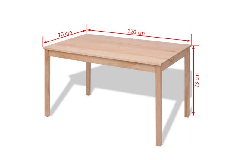 Syv Deler Spisestuesett Furu - Natur - Møbler - Bord - Spisegrupper
