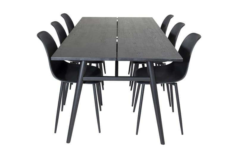 Zenazmi Forlengningsbar Spisegruppe 195 cm inkl. 6 Ypas Stol - Svart - Møbler - Bord - Spisegrupper