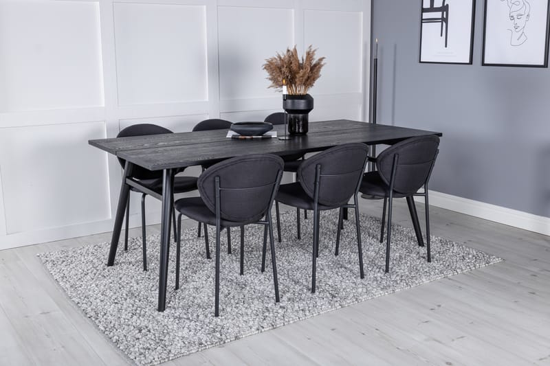 Zenazmi Spisebord 195 cm med 6 stk Moncoll Spisestol - Møbler - Bord - Spisegrupper