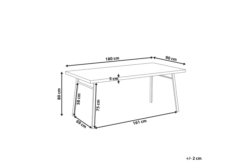 Stensville Spisebord 90x90 cm - Lys Brun/Sort - Møbler - Bord - Spisebord & kjøkkenbord