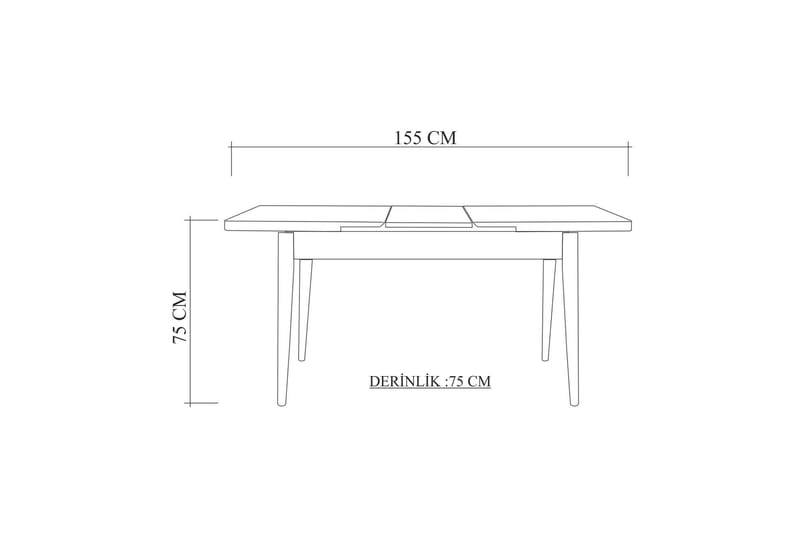 Valsot Spisebord 110 cm - Eik - Møbler - Bord - Spisebord & kjøkkenbord