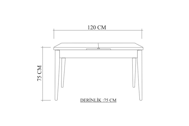 Valsot Spisebord 110 cm - Eik - Møbler - Bord - Spisebord & kjøkkenbord