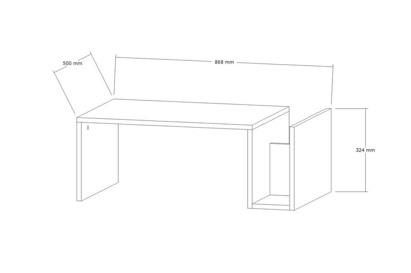 Vimenil Sofabord 87 cm - Hvit Marmor - Møbler - Bord - Sofabord