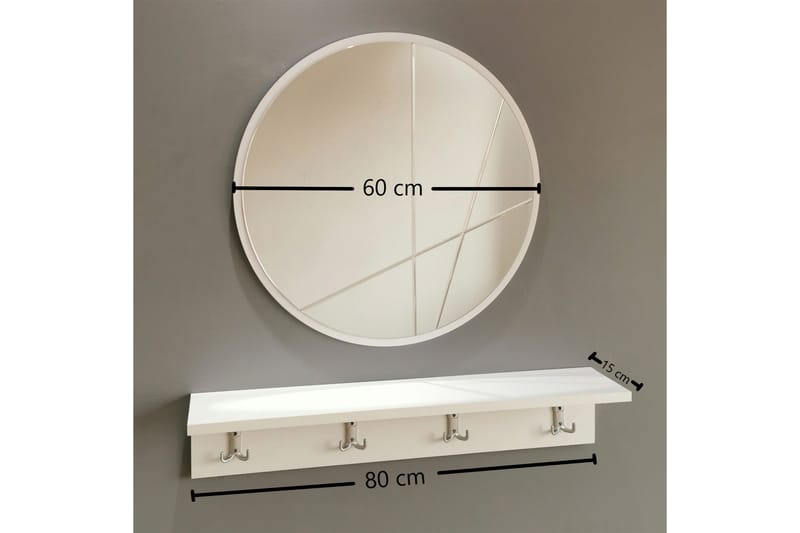 Candiotti Entremøbel 80 cm - Hvit - Møbler - Gangmøbler - Møbelsett til gang & entre