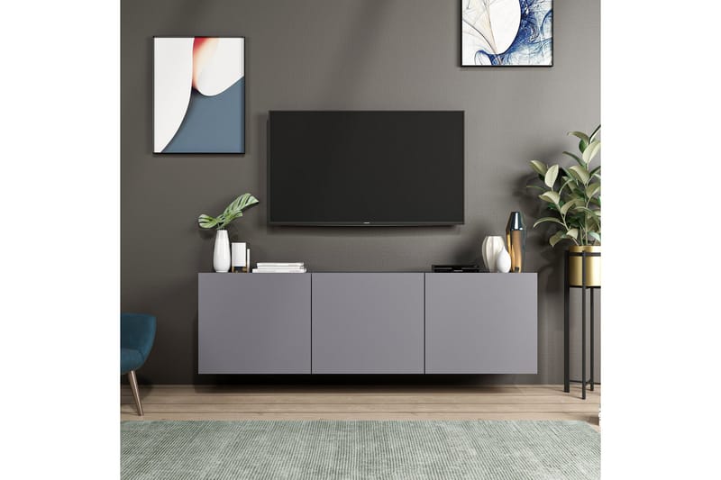 Bruce TV-benk 150x31 cm Svart - Hanah Home - Møbler - Mediamøbel & tv møbel - TV-benk & mediabenk