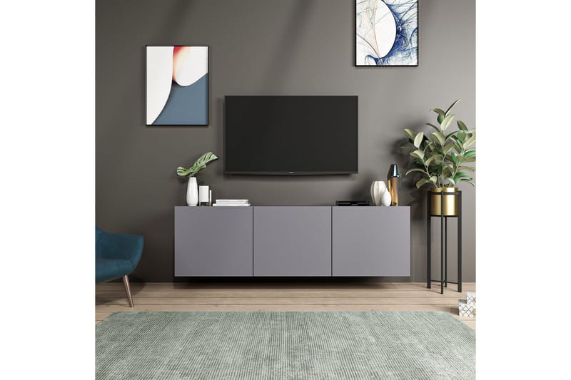 Bruce TV-benk 150x31 cm Svart - Hanah Home - Møbler - Mediamøbel & tv møbel - TV-benk & mediabenk