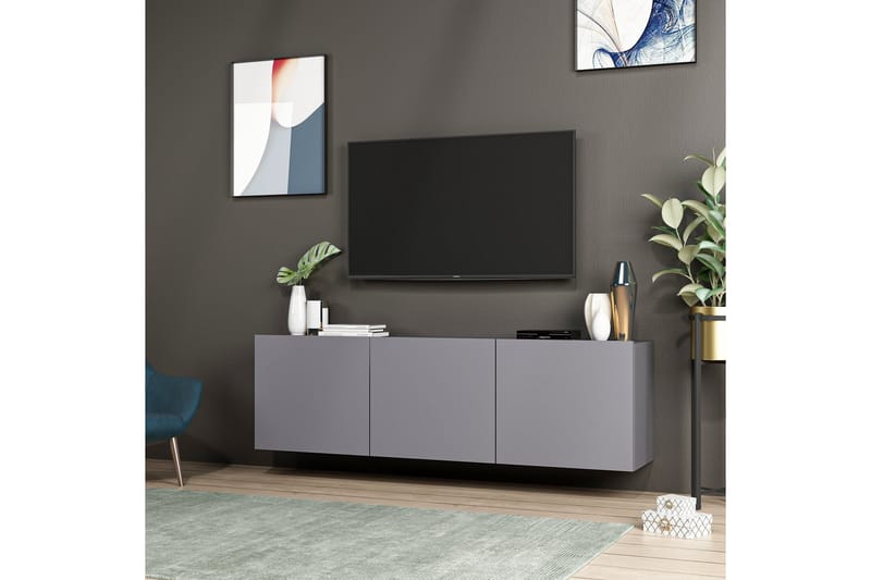 Bruce TV-benk 150x31 cm Svart - Hanah Home - Møbler - Mediamøbel & tv møbel - TV-benk & mediabenk