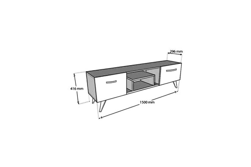 Irma TV-benk 150x29,6 cm Brun - Hanah Home - Møbler - Mediamøbel & tv møbel - TV-benk & mediabenk