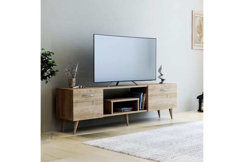 Irma TV-benk 150x29,6 cm Brun - Hanah Home - Møbler - Mediamøbel & tv møbel - TV-benk & mediabenk