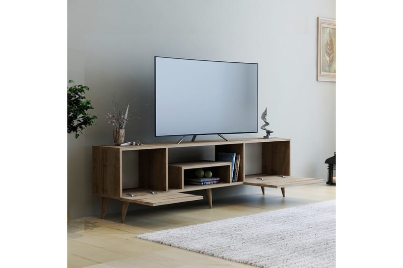 Irma TV-benk 150x29,6 cm Brun - Hanah Home - Møbler - Mediamøbel & tv møbel - TV-benk & mediabenk