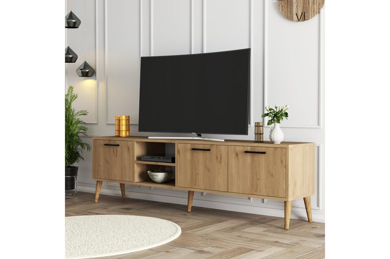 Essexa TV-benk 180x35 cm Brun - Hanah Home - Møbler - Mediamøbel & tv møbel - TV-benk & mediabenk