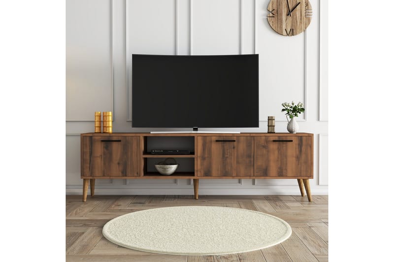 Essexa TV-benk 180x35 cm Brun - Hanah Home - Møbler - Mediamøbel & tv møbel - TV-benk & mediabenk