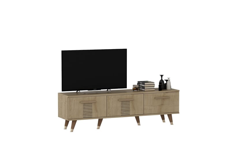 Asimo TV-benk 150x35 cm Brun - Hanah Home - Møbler - Mediamøbel & tv møbel - TV-benk & mediabenk