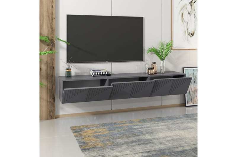 Artemis TV-benk 180x37 cm Svart - Hanah Home - Møbler - Mediamøbel & tv møbel - TV-benk & mediabenk