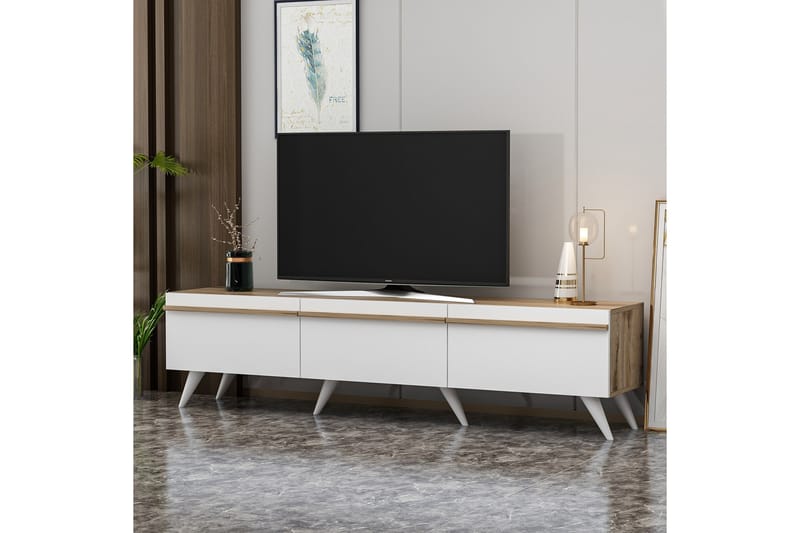 Valentina TV-benk 180x35 cm Hvit - Hanah Home - Møbler - Mediamøbel & tv møbel - TV-benk & mediabenk