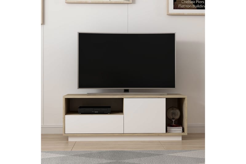 Adesis TV-benk 120 cm - Hvit - Møbler - Mediamøbel & tv møbel - TV-benk & mediabenk