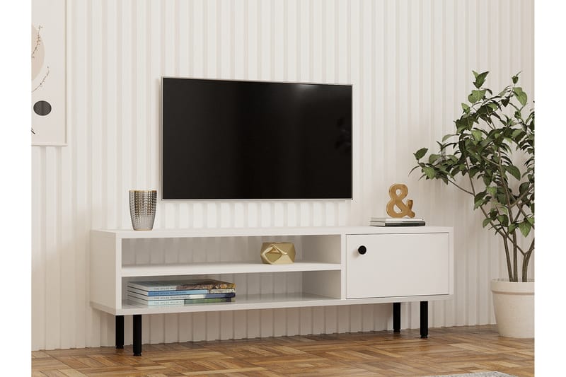 Aegonfort TV-benk 120 cm - Hvit - Møbler - Mediamøbel & tv møbel - TV-benk & mediabenk