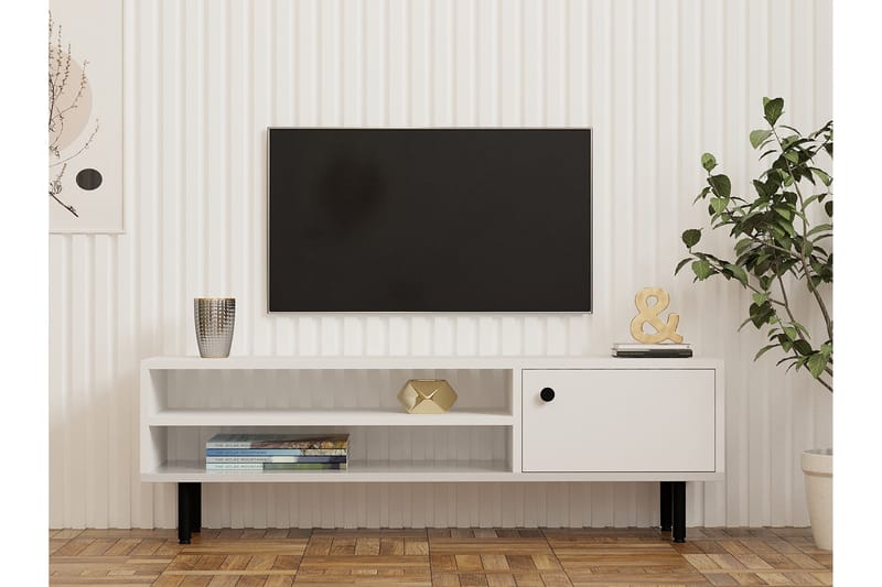 Aegonfort TV-benk 120 cm - Hvit - Møbler - Mediamøbel & tv møbel - TV-benk & mediabenk